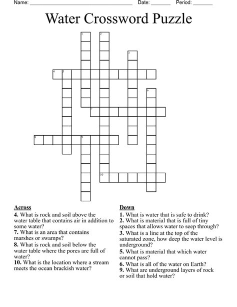 aphrodite's favourite. . Bit of falling water crossword clue